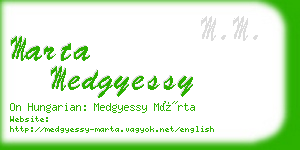 marta medgyessy business card